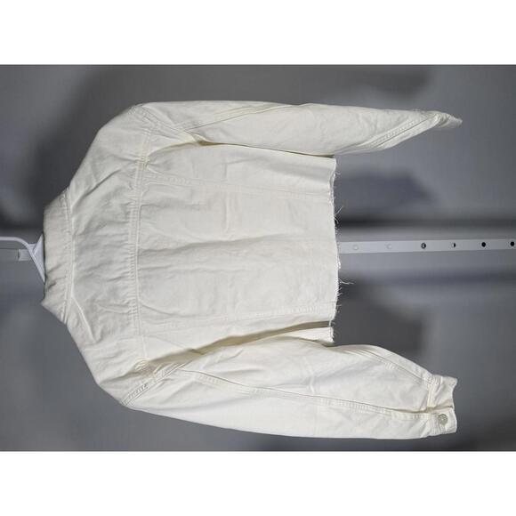 NWT G-Star RAW Women’s Cropped Wander Denim Jacket Chalk White Size Medium - Picture 6 of 10